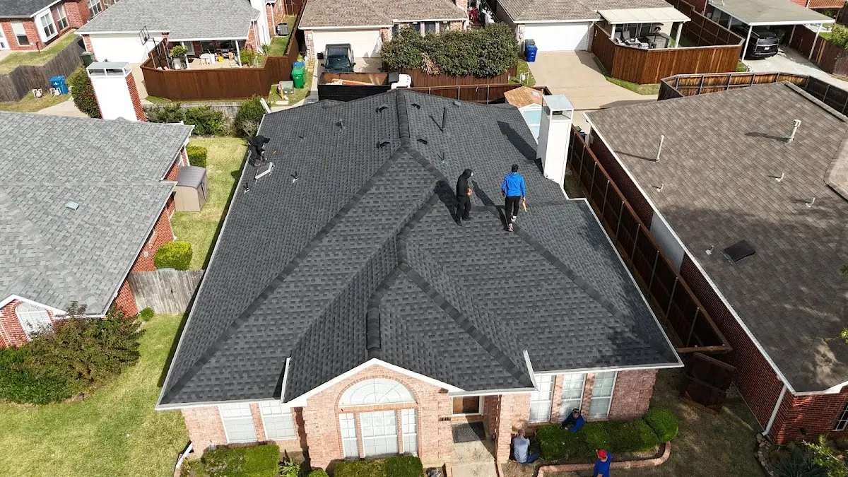 Slate & Tile Roof Repair work in progress on a Laguna Woods property